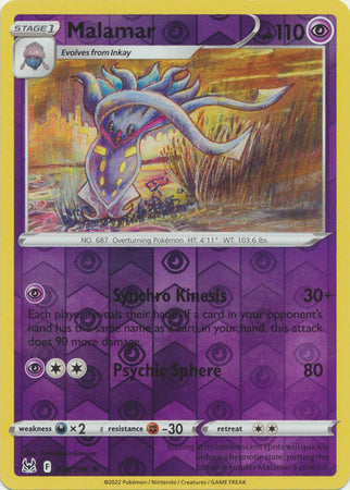 Malamar - 078/196 - Rare - Reverse Holo available at 401 Games Canada