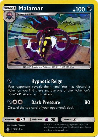 Malamar - 119/214 - Holo Rare available at 401 Games Canada