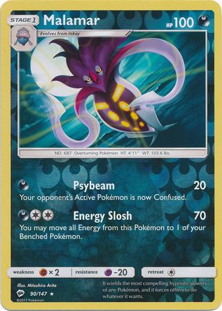 Malamar - 90/147 - Rare - Reverse Holo available at 401 Games Canada