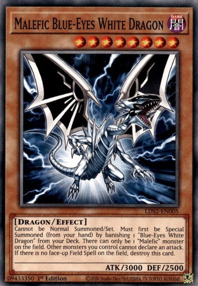 Malefic Blue-Eyes White Dragon - LDS2-EN005 - Common - 1st Edition available at 401 Games Canada