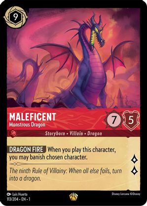 Maleficent (Monstrous Dragon) - 113/204 - Legendary available at 401 Games Canada