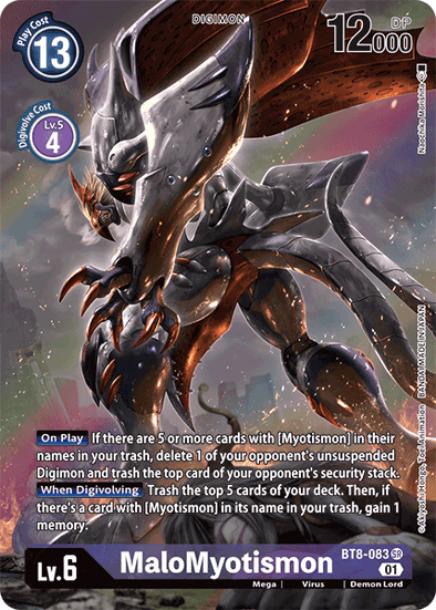 MaloMyotismon (Alternate Art) - BT8-083 - Super Rare available at 401 Games Canada