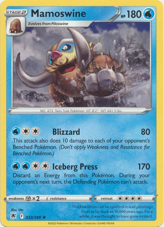 Mamoswine - 033/189 - Rare available at 401 Games Canada