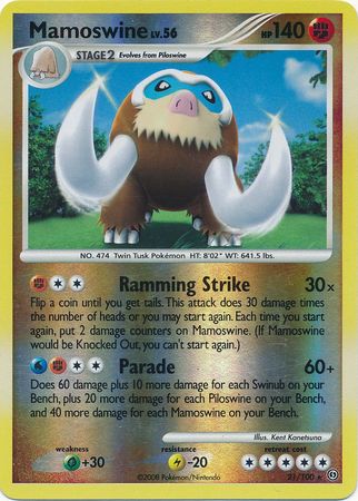 Mamoswine - 21/100 - Rare - Reverse Holo available at 401 Games Canada