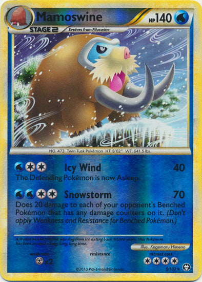 Mamoswine - 5/102 - Holo Rare - Reverse Holo available at 401 Games Canada