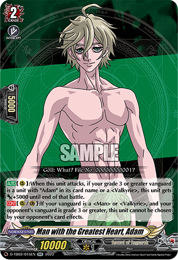 Man with the Greatest Heart, Adam - D-TB02/015 - Double Rare available at 401 Games Canada