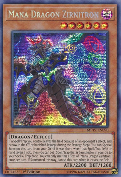 Mana Dragon Zirnitron - MP19-EN090 - Prismatic Secret Rare - 1st Edition available at 401 Games Canada