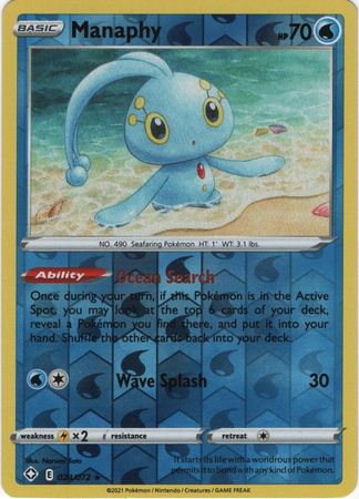 Manaphy - 024/072 - Rare - Reverse Holo available at 401 Games Canada