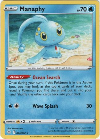 Manaphy - 024/072 - Rare available at 401 Games Canada