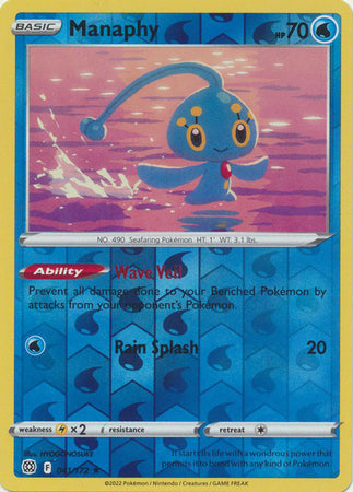 Manaphy - 041/172 - Rare - Reverse Holo available at 401 Games Canada