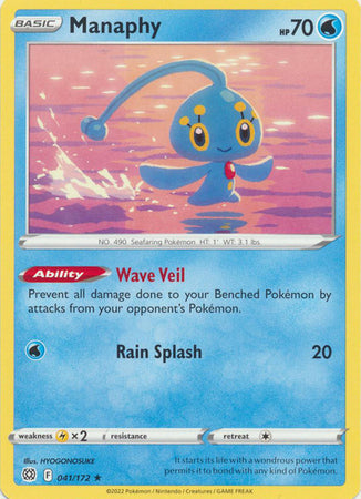 Manaphy - 041/172 - Rare available at 401 Games Canada