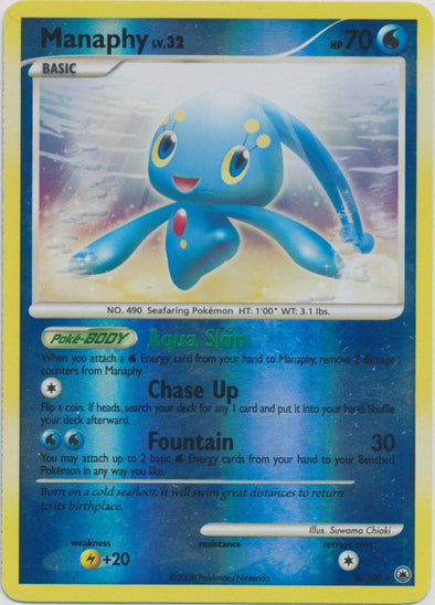 Manaphy - 8/100 - Holo Rare - Reverse Holo available at 401 Games Canada