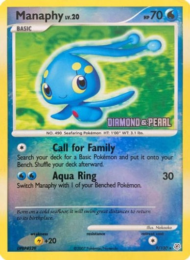 Manaphy - 9/130 - Reverse Holo BK Promo available at 401 Games Canada