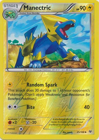 Manectric - 25/108 - Uncommon - Reverse Holo available at 401 Games Canada