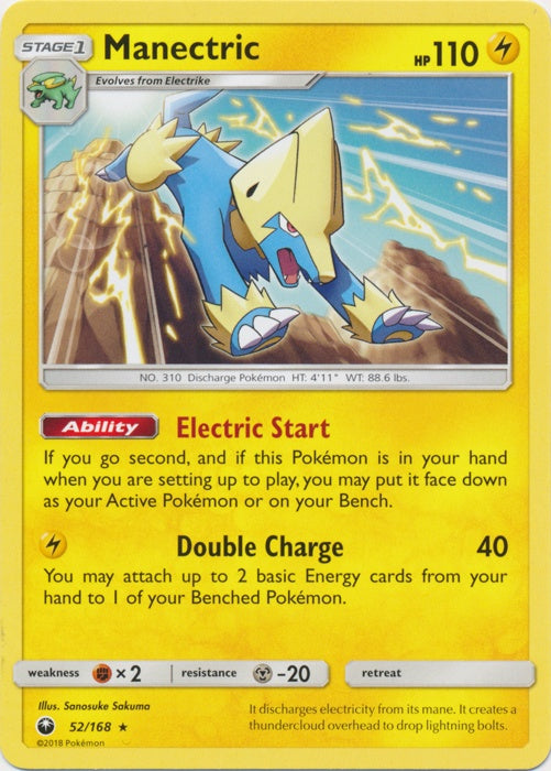 Manectric - 52/168 - Rare available at 401 Games Canada