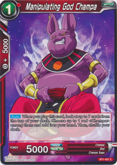 Manipulating God Champa - BT1-007 - Common available at 401 Games Canada