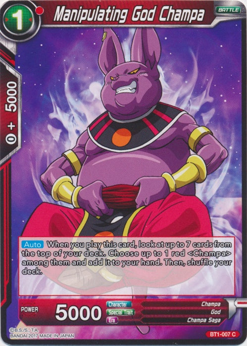 Manipulating God Champa - BT1-007 - Common available at 401 Games Canada