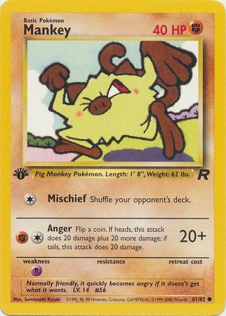 Mankey - 61/82 - Common - 1st Edition available at 401 Games Canada