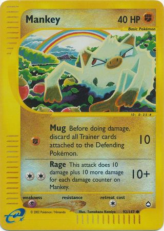 Mankey - 92/147 - Common - Reverse Holo available at 401 Games Canada