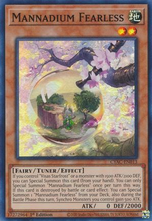 Mannadium Fearless - CYAC-EN013 - Super Rare - 1st Edition available at 401 Games Canada