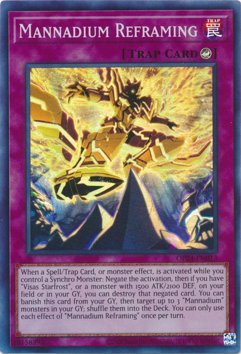 Mannadium Reframing - OP24-EN013 - Super Rare - Unlimited