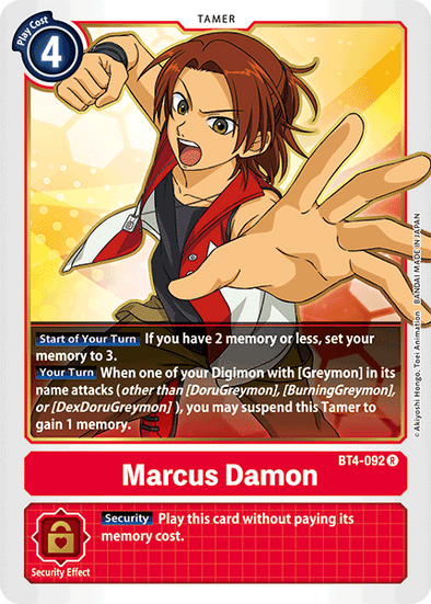 Marcus Damon - BT4-092 - Rare available at 401 Games Canada