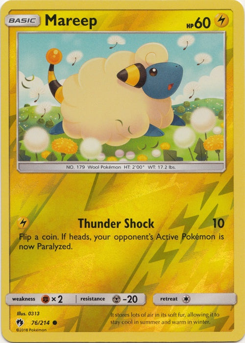 Mareep - 76/214 - Common - Reverse Holo available at 401 Games Canada