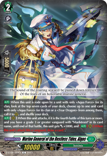 Marine General of the Restless Tides, Algos - D-BT08/089 - Common available at 401 Games Canada