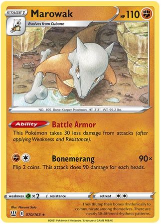 Marowak - 070/163 - Rare available at 401 Games Canada