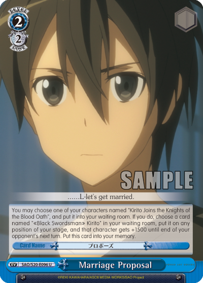 Marriage Proposal - SAO/S20-E096 - Uncommon available at 401 Games Canada