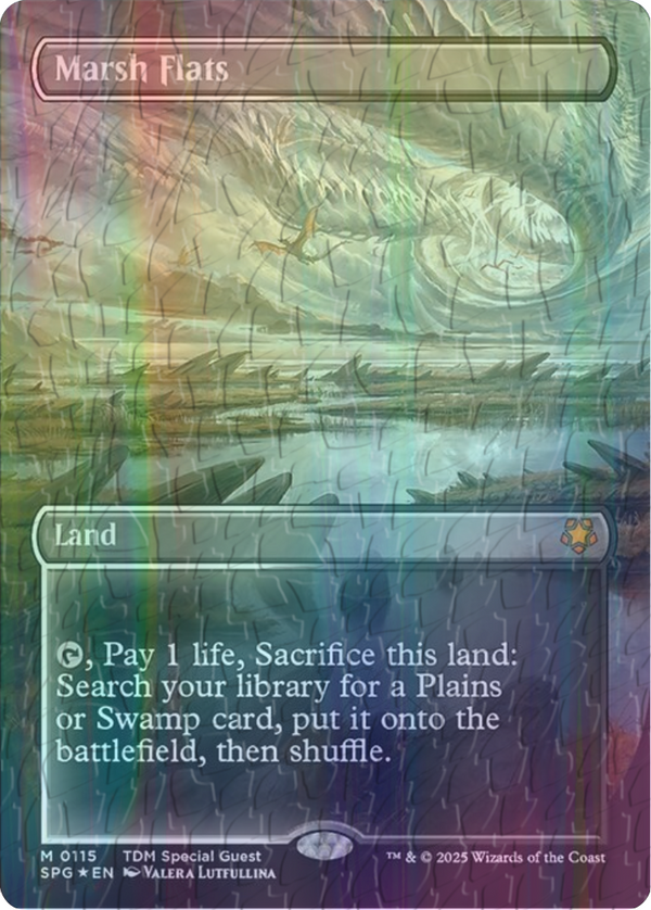 Marsh Flats - Borderless (Dragonscale Foil) (SPG)