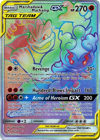 Marshadow & Machamp GX - 221/214 - Hyper Rare available at 401 Games Canada