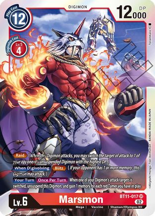 Marsmon - BT11-017 - Super Rare available at 401 Games Canada