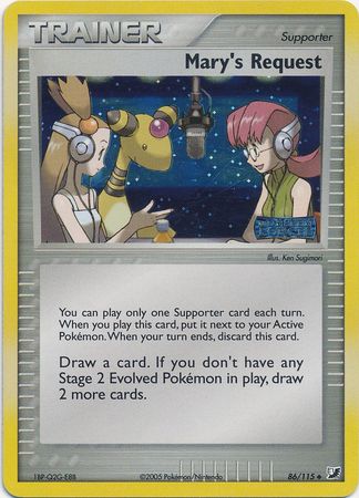 Mary's Request - 86/115 - Uncommon - Reverse Holo available at 401 Games Canada