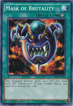 Mask of Brutality (Shatterfoil) - BP03-EN137 - Shatterfoil Rare - 1st Edition available at 401 Games Canada