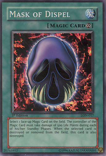 Mask of Dispel - LON-017 - Super Rare - 1st Edition available at 401 Games Canada