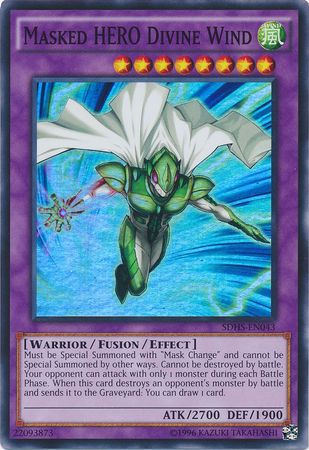 Masked HERO Divine Wind - SDHS-EN043 - Super Rare - Unlimited available at 401 Games Canada