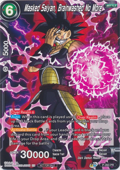 Masked Saiyan, Brainwashed No More - P-263 - Promo available at 401 Games Canada