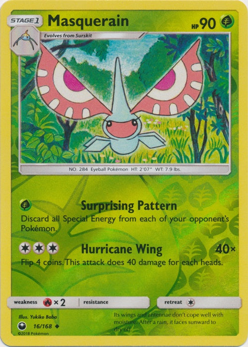 Masquerain - 16/168 - Uncommon - Reverse Holo available at 401 Games Canada