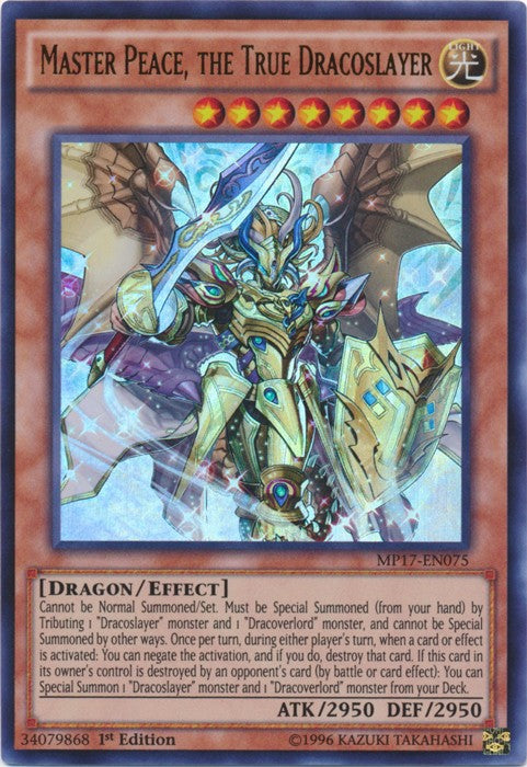 Master Peace, the True Dracoslayer - MP17-EN075 - Ultra Rare - 1st Edition available at 401 Games Canada