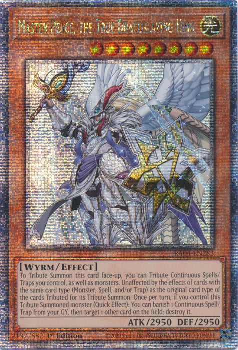 Master Peace, the True Dracoslaying King - RA04-EN283 - Quarter Century Secret Rare - 1st Edition