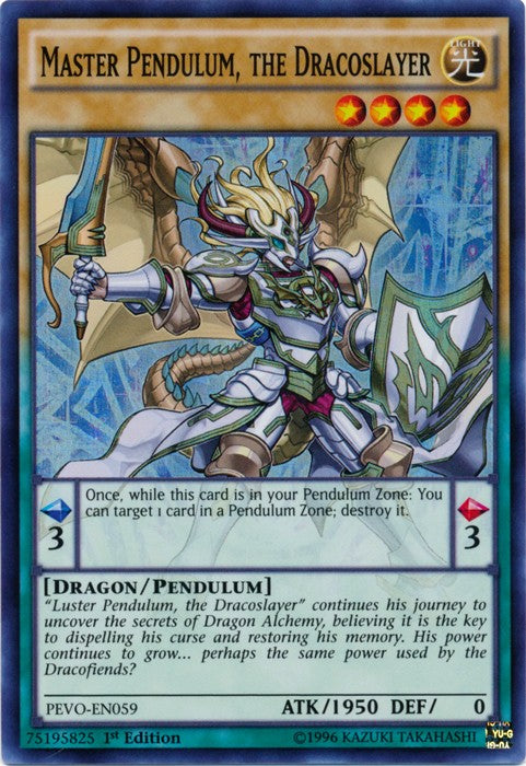 Master Pendulum, the Dracoslayer - PEVO-EN059 - Super Rare - 1st Edition available at 401 Games Canada