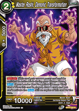 Master Roshi, Demonic Transformation - BT11-101 - Common (FOIL) (Reprint) available at 401 Games Canada