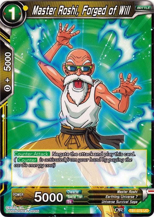 Master Roshi, Forged of Will - TB1-076 - Uncommon (Foil) available at 401 Games Canada