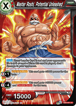 Master Roshi, Potential Unleashed - DB3-001 - Uncommon available at 401 Games Canada