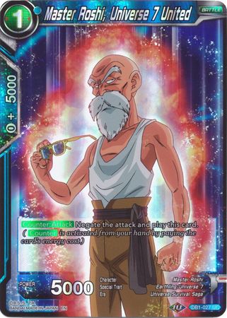 Master Roshi, Universe 7 United - DB1-027 - Uncommon (Reprint) (Foil) available at 401 Games Canada