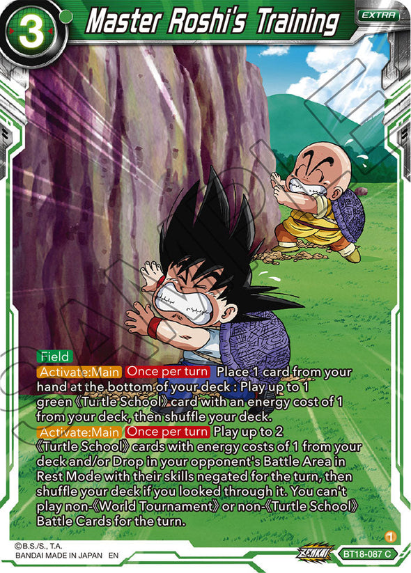 Master Roshi's Training - BT18-087 - Common available at 401 Games Canada