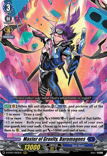 Master of Gravity, Baromagnes - D-BT01/003 - Triple Rare available at 401 Games Canada