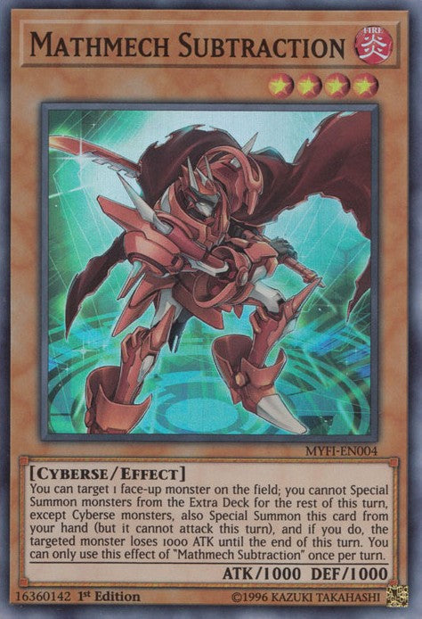 Mathmech Subtraction - MYFI-EN004 - Super Rare - 1st Edition available at 401 Games Canada