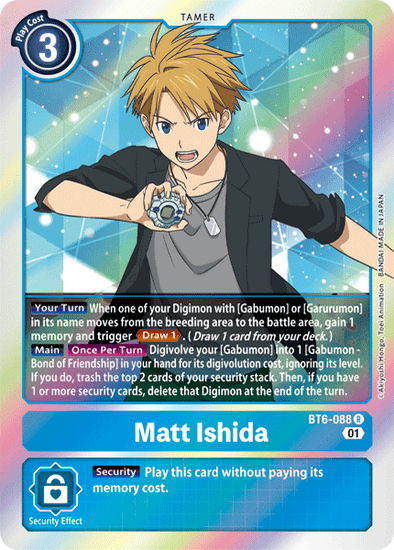 Matt Ishida - BT6-088 - Rare available at 401 Games Canada